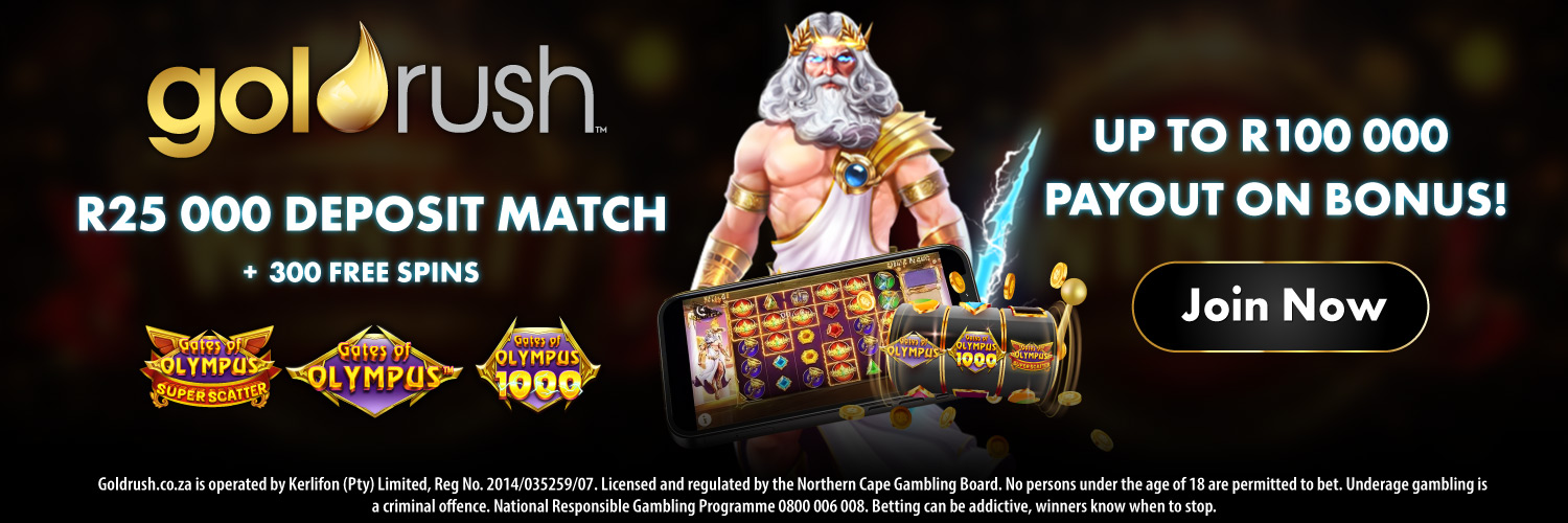 Goldrush welcome offer banner