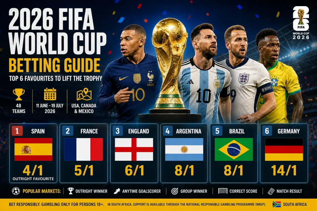 2026 FIFA World Cup Betting Guide (South Africa): Top 6 Favourites to Lift the Trophy