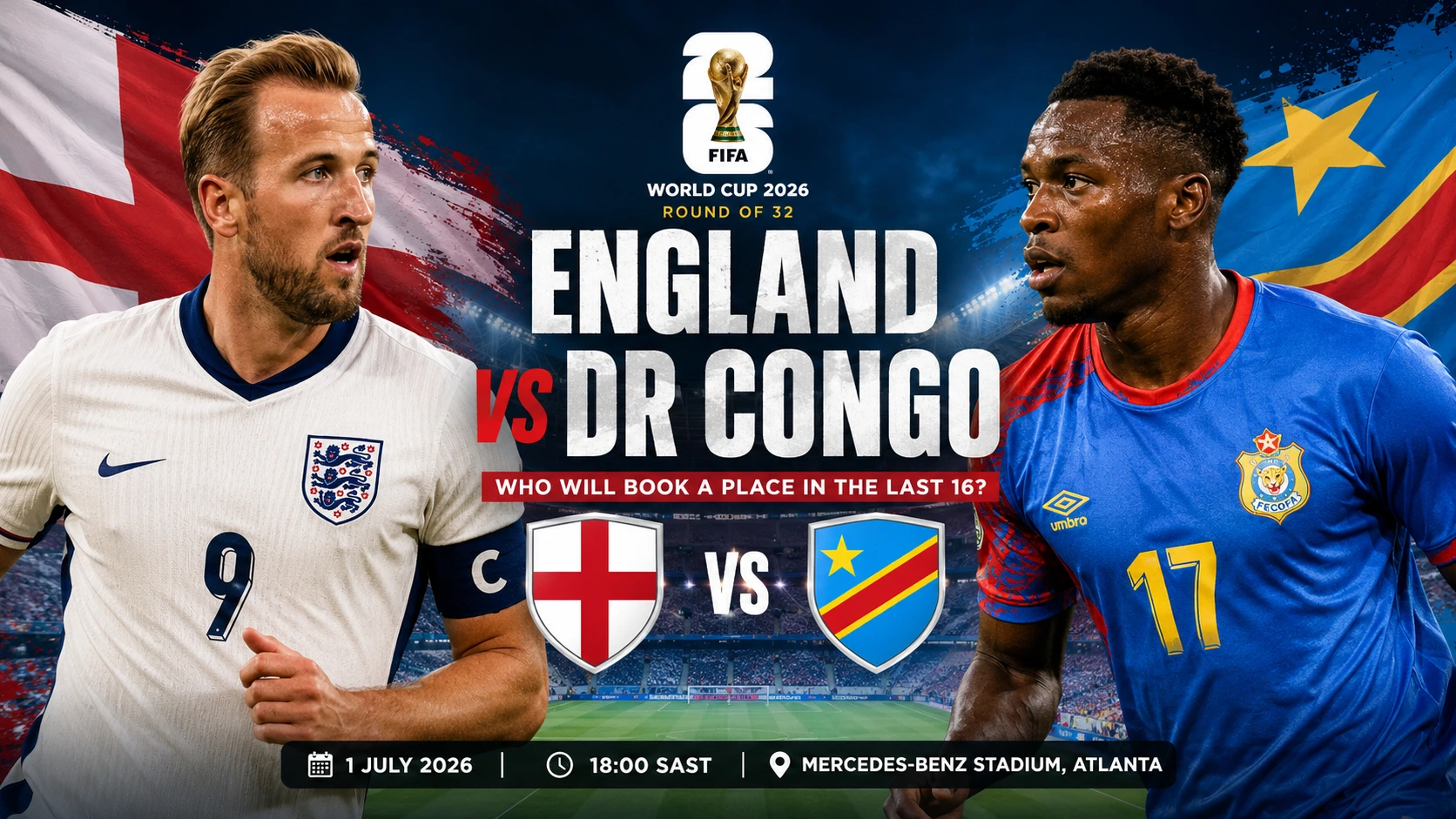 England vs DR Congo