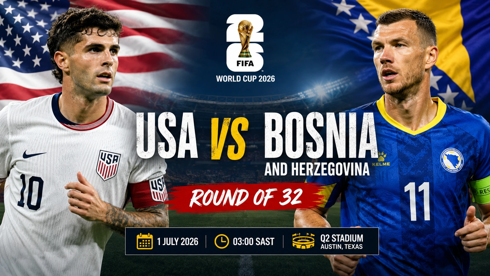 USA vs Bosnia and Herzegovina
