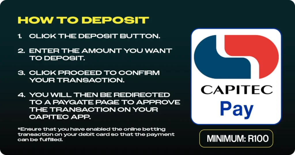 Zarbet Capitec Pay instructions