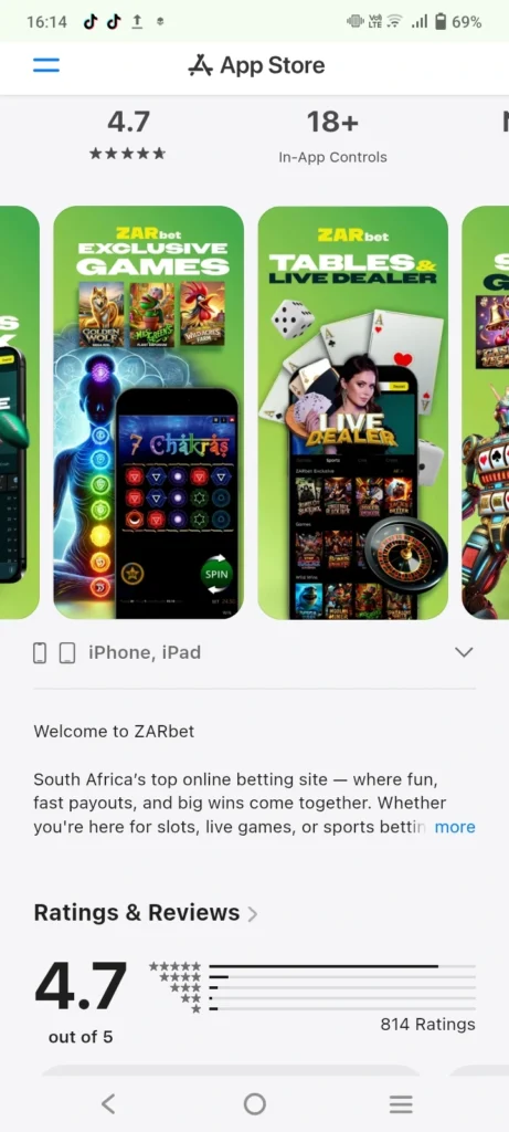 iOS app instructions Zarbet iOS app instructions
